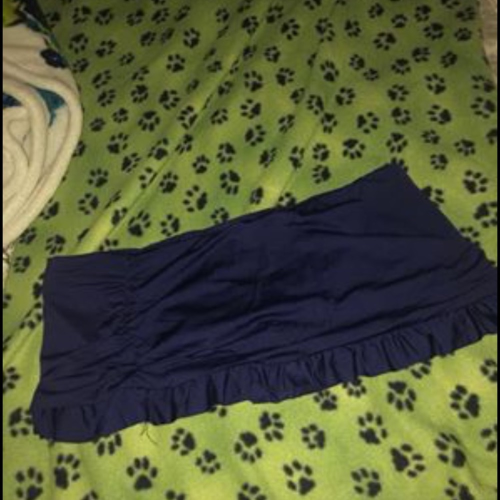 Navy swim skirt